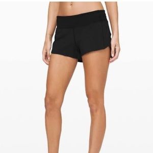 Black Lululemon speed shorts 2.5” -brand new!
